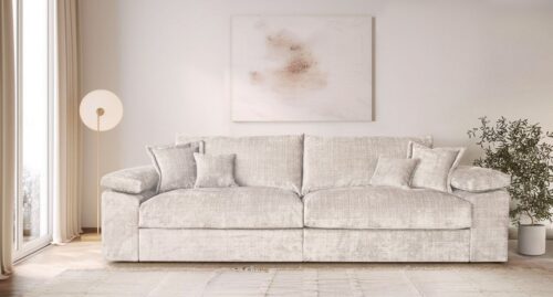 Home affaire Big-Sofa Soft&Cosy XXL, B: 303 cm - OTTO. Verlässliche Qualität., Mega-Sofa, Cord oder Chenille-Struktur, mit Federkern & 4 Zierkissen