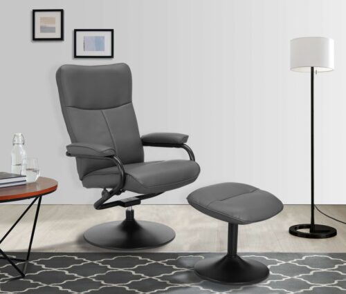 Home affaire Relaxsessel Istad, TV-Sessel, Sessel mit Hocker und Schlaffunktion, mit Drehfuß, nordisches Design und Hocker