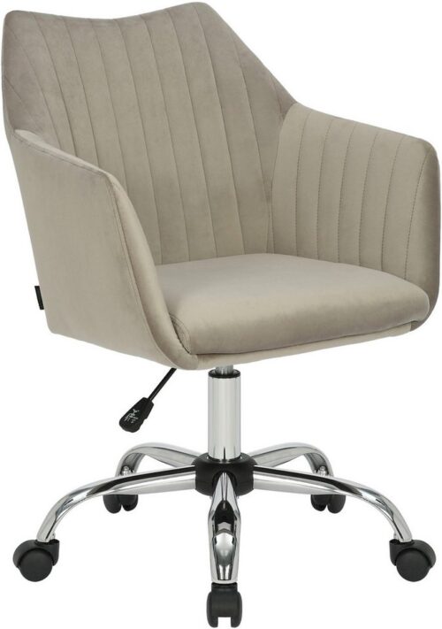 Home affaire Bürostuhl Cesano, eleganter Schreibtischstuhl, bequeme Polsterung, Samststuhl