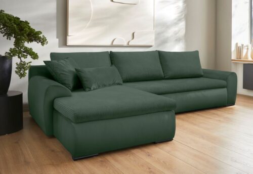 Home affaire Ecksofa Win L-Form, B: 285 cm - OTTO. Verlässliche Qualität., mit 2 Zierkissen, optional Bettfunktion & Bettkasten