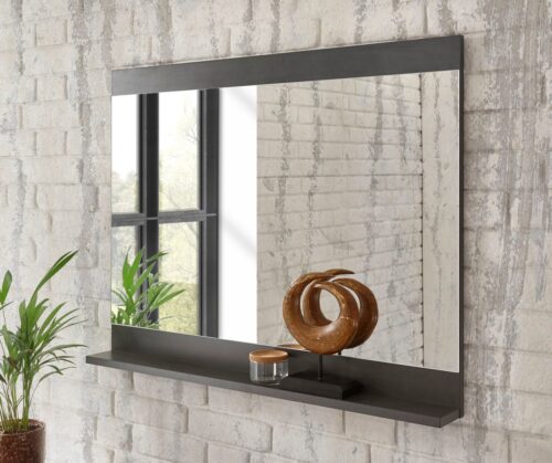 Home affaire Wandspiegel Brooklyn, moderner Spiegel, Garderobenspiegel, universell einsetzbar, mit Ablagefläche, eckig, 92 cm breit