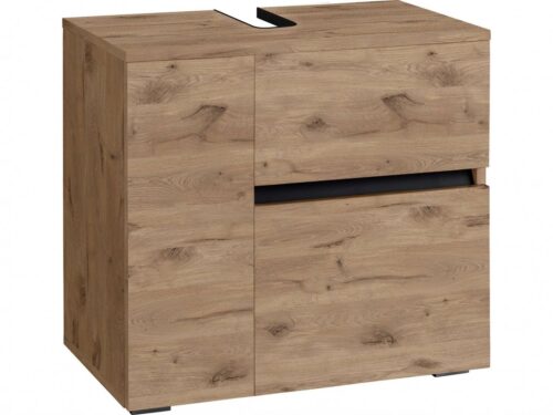 Home affaire Waschbeckenunterschrank Wisla Siphonausschnitt, Push-to-open-Funktion, Breite 60cm, Höhe 55 cm