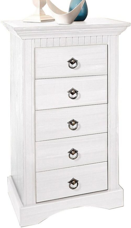 Home affaire Kommode Rustic, Breite 48cm, aus massiver Kiefer, 5 Schubladen, FSC®-zertifiziert