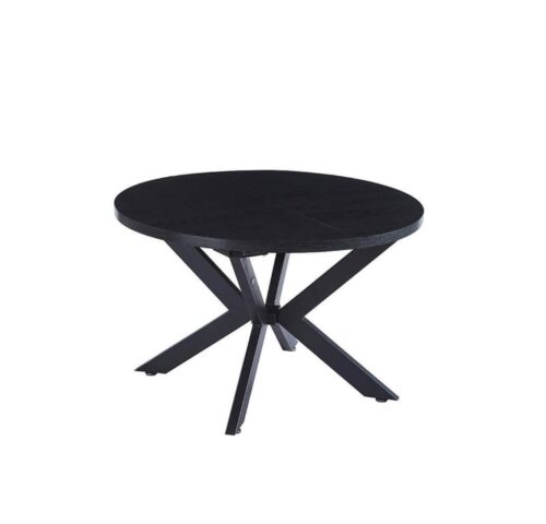 HOME DELUXE Esstisch Rund Ausziehbar AVENTURA inkl. Sternfuß - 120 x 120 cm (inkl. bodenschonendes Metallgestell), Esszimmertisch, Küchentisch, Holztisch