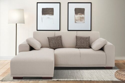 Home affaire Ecksofa BORNHOLM L-Form, B: 234 cm - OTTO. Verlässliche Qualität., Recamiere links oder rechts bestellbar, Wellenfederung, inkl. 2 Kissen