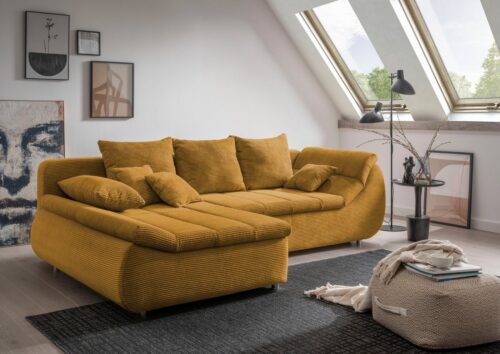 Home affaire Ecksofa Imola, bequem, aktuelle Steppung im Sitz, L-Form, Breite 270cm, wahlweise mit Bettfunktion