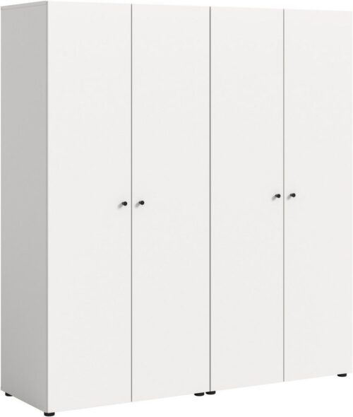 Home affaire Kleiderschrank BILLINGS, TOPSELLER!, Schlafzimmerschrank, Schrank, Garderobenschrank (OTTO BESTSELLER, Garderobe & Schlafzimmer) Breite 160cm, weiß, 4-türig, inkl. 2 Kleiderstangen und 2 Ablageböden
