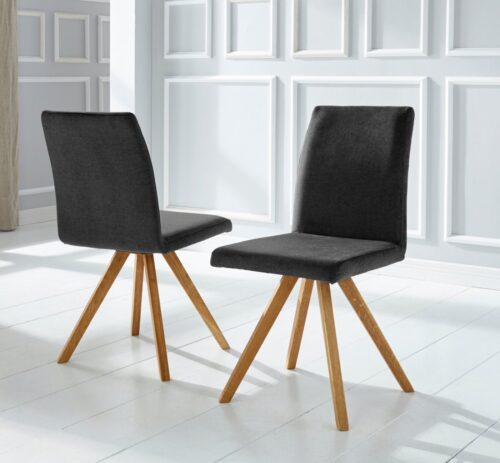 Home affaire Schalenstuhl Rio (Set, 2 St), Bezug in Kunstleder oder Strukturstoff und das Gestell ist Eiche geölt