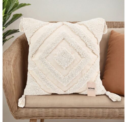 HOME DELUXE Dekokissen JARA - 50 x 50 cm, Zierkissen, Sofakissen, Kissenhülle