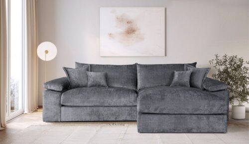 Home affaire Ecksofa Soft&Cosy XXL L-Form, B: 303 cm - OTTO. Verlässliche Qualität., Mega-Sofa, Cord oder Chenille-Struktur, mit Federkern & 4 Zierkissen