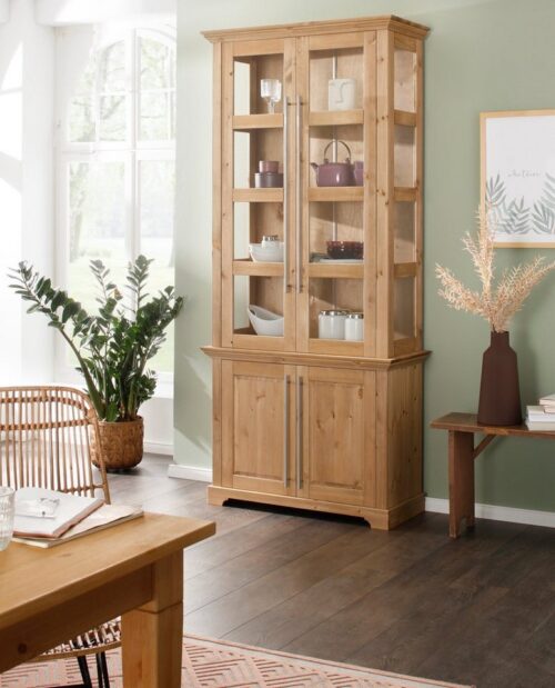 Home affaire Vitrine Meliss aus massiver Kiefer, FSC® zertifiziert, Breite 94 cm