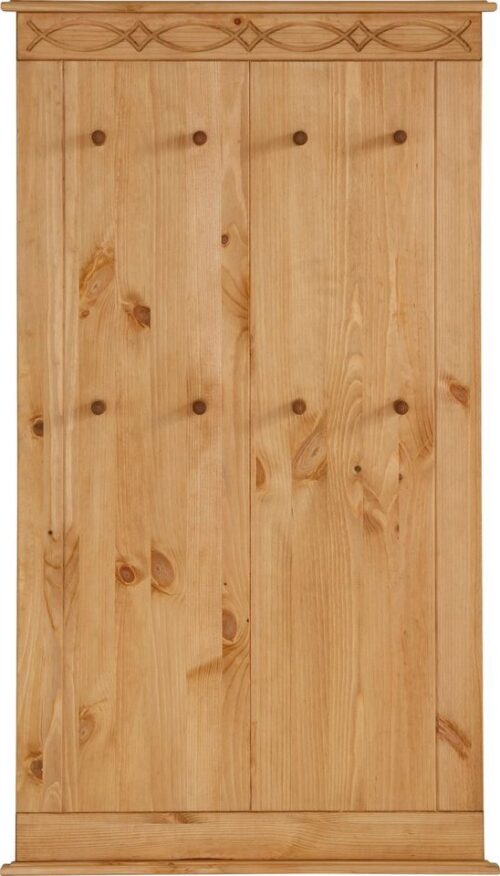 Home affaire Garderobenpaneel Indra, aus massiver Kiefer, FSC®, 8 Haken, dezentes Ornament