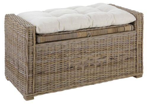 Home affaire Sitztruhe Schönerempfang, TOPSELLER! (Rattan-Bank, OTTOs Choice), Belastbar bis max. 80 Kg, mit Stauraum