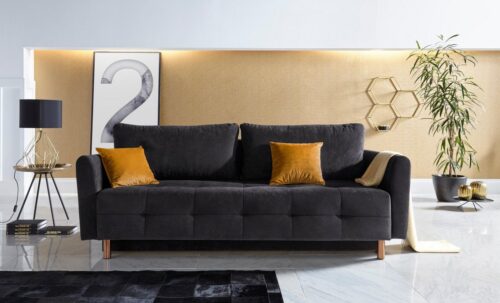 Home affaire Schlafsofa Nordic, mit Federkern und Metallbeinen, Steppung im Sitzbereich