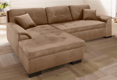 Home affaire Ecksofa Bergen zeitlos & elegant, Breite 267cm, L-Form, wahlweise mit Bettfunktion L-Form