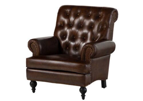 Massivmoebel24 Sessel CHESTERFIELD (Sessel Echtleder 84x84x94 braun CHESTERFIELD #105), Sessel Echtleder 84x84x94 braun CHESTERFIELD #105