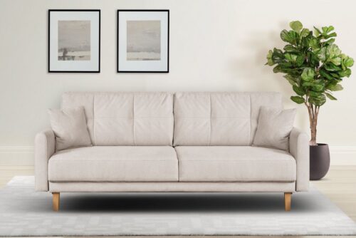 Home affaire 2-Sitzer TRIPLO mit Wellenunterfederung, Maße B/T/H: 165/100/89 cm, Sofa mit Steppung im Rückenbereich, incl. Rückenkissen und Zierkissen