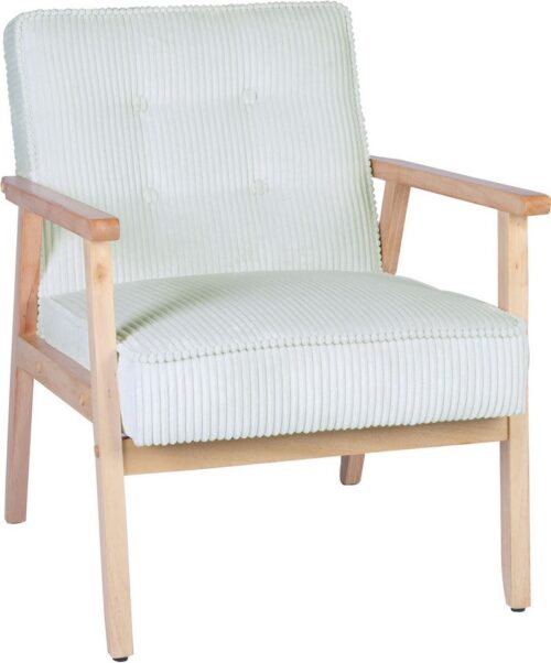 Home affaire Loungesessel MENONRI mit Armlehnen aus Massivholz, Relaxsessel, Lese-Sessel, Cocktailsessel in Cord und Webstoff