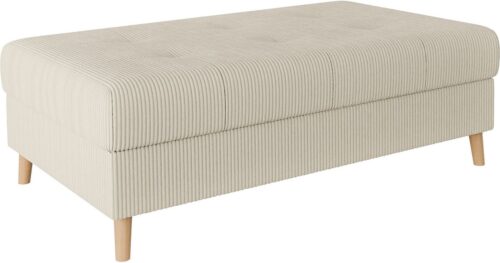 Home affaire Polsterhocker CHARRE XXL, Steppung im Sitzbereich, Maße: B/T/H: 118/73/40 cm, passend zur Serie CHARRE, auch in Cord und Bouclé