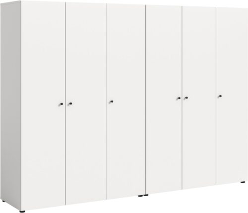 Home affaire Kleiderschrank BILLINGS, TOPSELLER!, Schlafzimmerschrank, Schrank, Garderobenschrank (OTTO BESTSELLER, Garderobe & Schlafzimmer) Breite 240cm, weiß, 6-türig, inkl. 2 Kleiderstangen und 8 Ablageböden