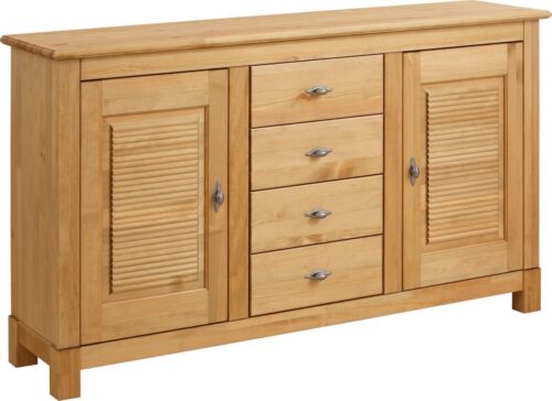 Home affaire Sideboard Rauna (B/T/H: 150/37/84 cm), Kommode, FSC®-zertifiziertes Massivholz, Breite 150 cm