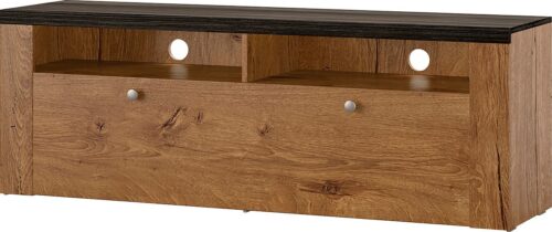 Home affaire Lowboard Larona, zeitloses TV Board mit 1 Klappe und 2 offenen Fächern, Breite 140 cm, Fernsehbank, viel Stauraum, dekorative Rahmenoptik