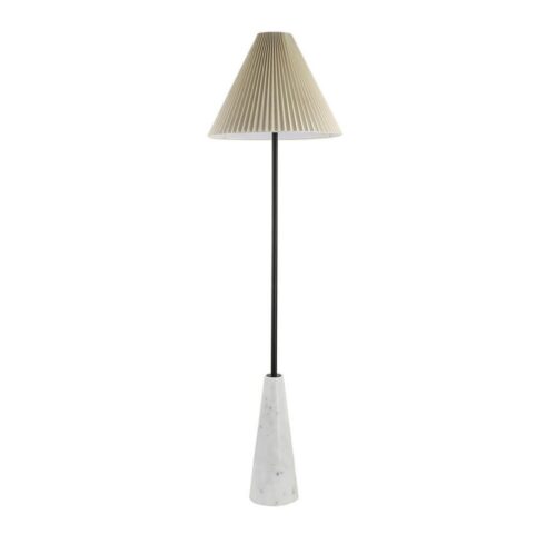 HOME DELUXE Stehlampe KEA in Marmoroptik - Weiß, weiche & blendfreie Beleuchtung, Wohnzimmerlampe