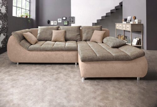 Home affaire Ecksofa Imola, bequem, aktuelle Steppung im Sitz, L-Form, Breite 270cm, wahlweise mit Bettfunktion