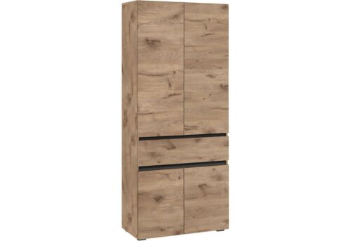 Home affaire Hochschrank Wisla mit 4 Türen & 1 Schublade, Breite 76 cm, Höhe 180 cm