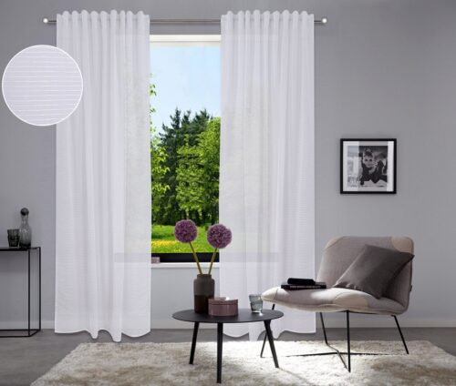 Home affaire Gardine Authal (1 St), Multifunktionsband, transparent, Jaquardgardine mit Chenillefaden
