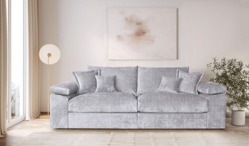 Home affaire Big-Sofa Soft&Cosy XL, B: 246 cm - OTTO. Verlässliche Qualität., Mega-Sofa, Cord oder Chenille-Struktur, mit Federkern & 4 Zierkissen