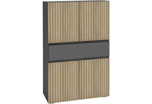 Home affaire Midischrank Wisla mit 4 Türen & 1 Schublade, Breite 76 cm, Höhe 130 cm