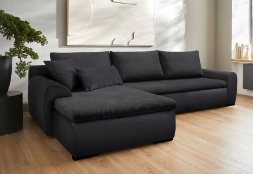 Home affaire Ecksofa Win L-Form, B: 285 cm - OTTO. Verlässliche Qualität., mit 2 Zierkissen, optional Bettfunktion & Bettkasten