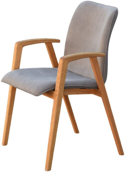 Home affaire Armlehnstuhl Loreen Esszimmerstuhl, Polsterstuhl, Designstuhl (Set, 2 St), mit Massivgestell, hochwertig gearbeitet, Armlehnen, stilvoll, bequem