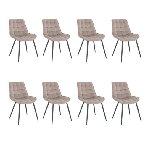 HOME DELUXE Esszimmerstuhl Polsterstuhl 2er - 8er Set IKALO (8 St), Gestell aus Metall, Küchenstuhl