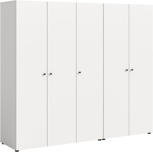 Home affaire Kleiderschrank BILLINGS, TOPSELLER!, Schlafzimmerschrank, Schrank, Garderobenschrank (OTTO BESTSELLER, Garderobe & Schlafzimmer) Breite 200cm, weiß, 5-türig, inkl. 2 Kleiderstangen und 5 Ablageböden