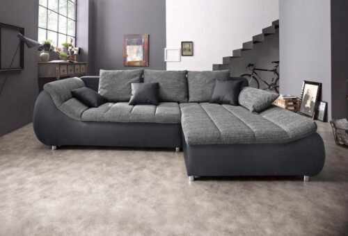 Home affaire Ecksofa Imola, bequem, aktuelle Steppung im Sitz, L-Form, Breite 270cm, wahlweise mit Bettfunktion