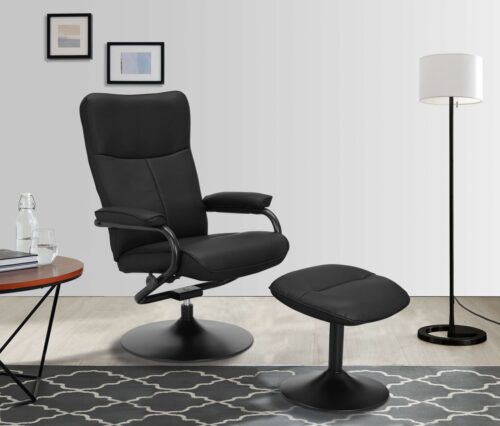 Home affaire Relaxsessel Istad, TV-Sessel, Sessel mit Hocker und Schlaffunktion, mit Drehfuß, nordisches Design und Hocker