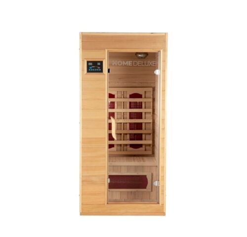 HOME DELUXE Infrarotkabine REDSUN - S, BxTxH: 90 x 90 x 190 cm, 50 mm, für 1 Person, 4 Hochleistungs-Infrarotstrahler, Infrarotsauna