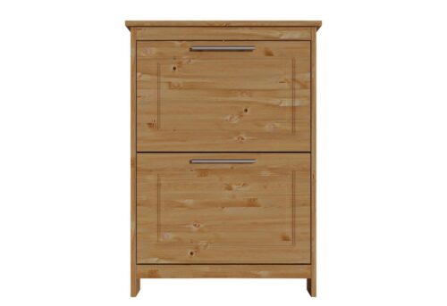 Home affaire Schuhkipper Lukas, Schuhkommode, schmal, Schuhregal, Schuhorganizer, aus massiver Kiefer, dekorative Fräsungen, Breite 60 cm