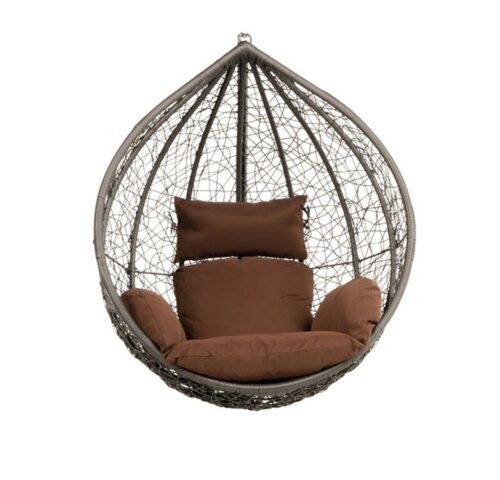 HOME DELUXE Hängesessel Polyrattan Hängesessel CIELO - Nur Korb (Set, Korb und Kissen), inklusive Sitz-, Seiten- und Rückenkissen