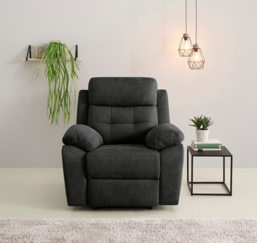 Home affaire Relaxsessel Lannilis mit Liegefunktion, Fernsehsessel, mit manueller und elektrischer Relaxfunktion, anthrazit