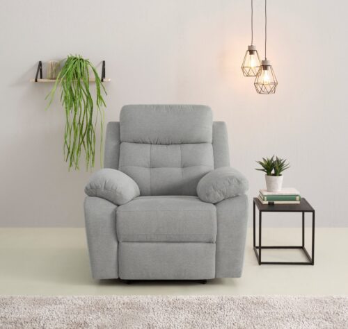 Home affaire Relaxsessel Lannilis mit Liegefunktion, Fernsehsessel, mit manueller und elektrischer Relaxfunktion, hellgrau