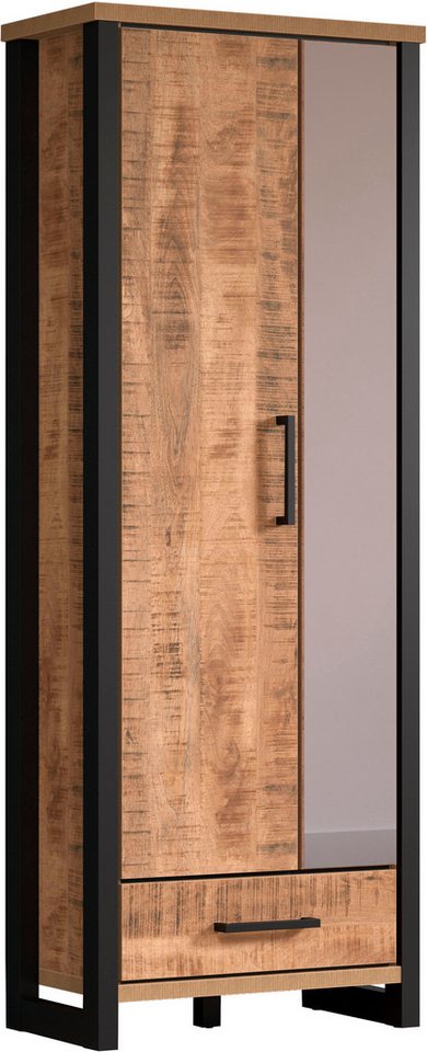 Home affaire Garderobenschrank Elda (1-St) Schrank mit ausziehbarer Kleiderstange, 2 Türen – (B/T/H) 73/39/195 cm
