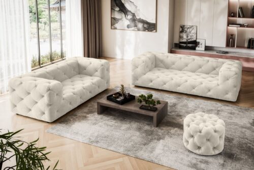 Home affaire 3-Sitzer FOLLINA, 3-Sitzer Sofa mit klassischer Chesterfield-Knopfheftung