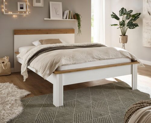 Home affaire Einzelbett WESTMINSTER Bett im Landhausstil, Doppelbett, Bettgestell, in verschiedenen Farben verfügbar, Liegefläche 90/140/180x200 cm