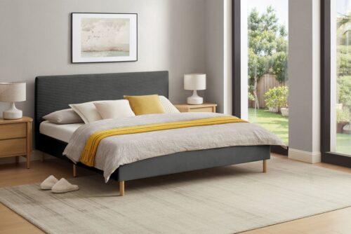 Home affaire Polsterbett Armandine inkl. Lattenrost, Kopfteil mit Cordbezug, erhältlich in den Breiten 140cm & 180cm