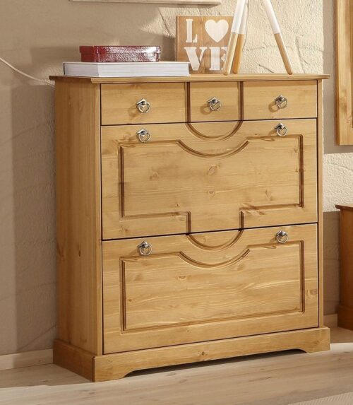 Home affaire Schuhkommode Klera, Breite 81 cm, aus massiver Kiefer, FSC®-zertifiziert