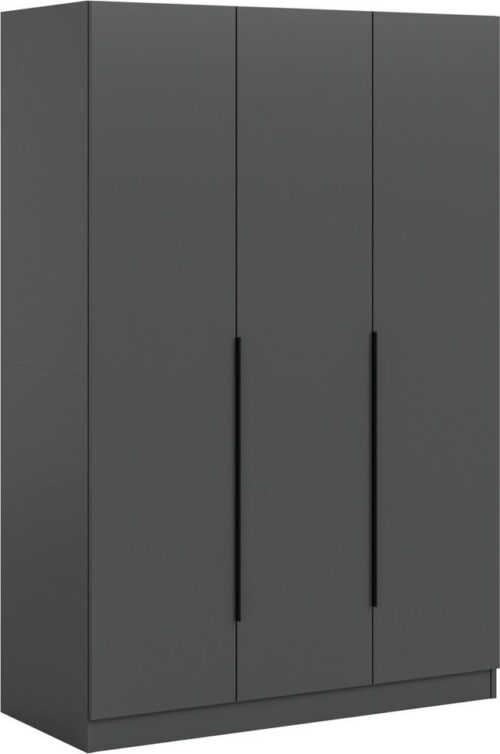 Home affaire Kleiderschrank Skarde Schlafzimmerschrank, Garderobe, Schrank, Bestseller (Otto Bestseller Garderobe Schlafzimmerschrank) Breite: 120 cm, anthrazit, Kleiderstange 4 Böden