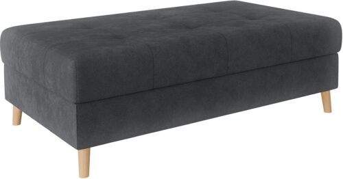 Home affaire Polsterhocker CHARRE XXL, Steppung im Sitzbereich, Maße: B/T/H: 118/73/40 cm, passend zur Serie CHARRE, auch in Cord und Bouclé